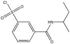 3-(butan-2-ylcarbamoyl)benzene-1-sulfonyl chloride 结构式