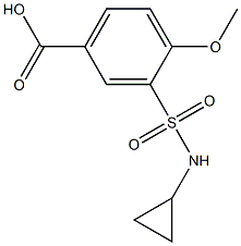 3-(cyclopropylsulfamoyl)-4-methoxybenzoic acid 结构式