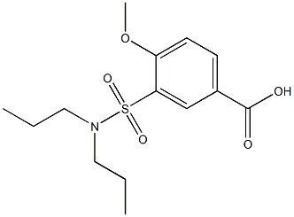 3-(dipropylsulfamoyl)-4-methoxybenzoic acid 结构式