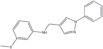 3-(methylsulfanyl)-N-[(1-phenyl-1H-pyrazol-4-yl)methyl]aniline 结构式