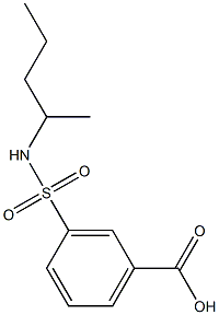 3-(pentan-2-ylsulfamoyl)benzoic acid 结构式