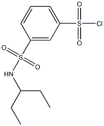 3-(pentan-3-ylsulfamoyl)benzene-1-sulfonyl chloride 结构式