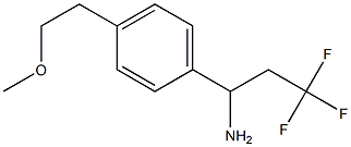 3,3,3-trifluoro-1-[4-(2-methoxyethyl)phenyl]propan-1-amine 结构式