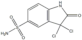 3,3-dichloro-2-oxoindoline-5-sulfonamide 结构式