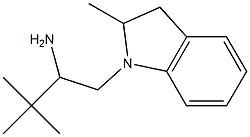 3,3-dimethyl-1-(2-methyl-2,3-dihydro-1H-indol-1-yl)butan-2-amine 结构式