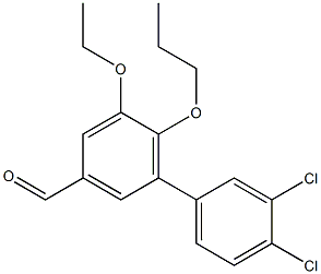 3',4'-dichloro-5-ethoxy-6-propoxy-1,1'-biphenyl-3-carbaldehyde 结构式