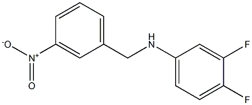 3,4-difluoro-N-[(3-nitrophenyl)methyl]aniline 结构式