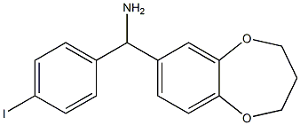 3,4-dihydro-2H-1,5-benzodioxepin-7-yl(4-iodophenyl)methanamine 结构式