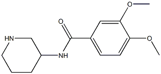 3,4-dimethoxy-N-(piperidin-3-yl)benzamide 结构式