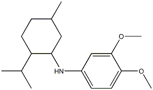 3,4-dimethoxy-N-[5-methyl-2-(propan-2-yl)cyclohexyl]aniline 结构式