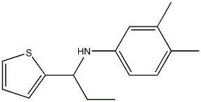 3,4-dimethyl-N-[1-(thiophen-2-yl)propyl]aniline 结构式