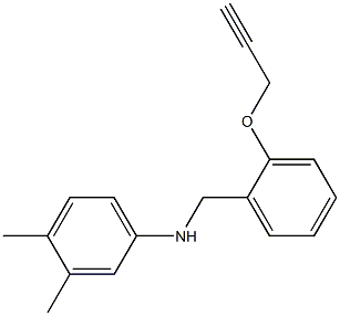 3,4-dimethyl-N-{[2-(prop-2-yn-1-yloxy)phenyl]methyl}aniline 结构式