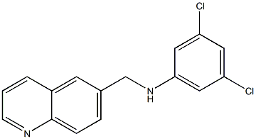3,5-dichloro-N-(quinolin-6-ylmethyl)aniline 结构式