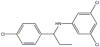 3,5-dichloro-N-[1-(4-chlorophenyl)propyl]aniline 结构式