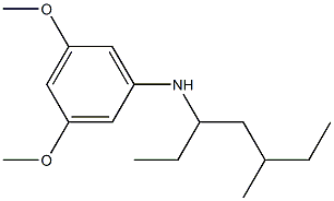 3,5-dimethoxy-N-(5-methylheptan-3-yl)aniline 结构式
