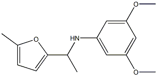 3,5-dimethoxy-N-[1-(5-methylfuran-2-yl)ethyl]aniline 结构式