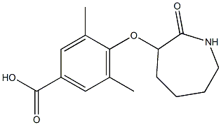 3,5-dimethyl-4-[(2-oxoazepan-3-yl)oxy]benzoic acid 结构式