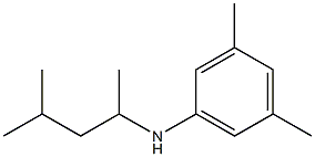 3,5-dimethyl-N-(4-methylpentan-2-yl)aniline 结构式