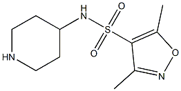 3,5-dimethyl-N-(piperidin-4-yl)-1,2-oxazole-4-sulfonamide 结构式