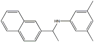 3,5-dimethyl-N-[1-(naphthalen-2-yl)ethyl]aniline 结构式