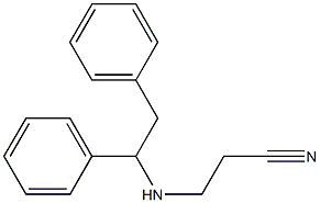 3-[(1,2-diphenylethyl)amino]propanenitrile 结构式