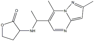 3-[(1-{2,7-dimethylpyrazolo[1,5-a]pyrimidin-6-yl}ethyl)amino]oxolan-2-one 结构式