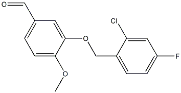 3-[(2-chloro-4-fluorophenyl)methoxy]-4-methoxybenzaldehyde 结构式