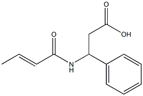 3-[(2E)-but-2-enoylamino]-3-phenylpropanoic acid 结构式
