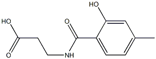 3-[(2-hydroxy-4-methylbenzoyl)amino]propanoic acid 结构式