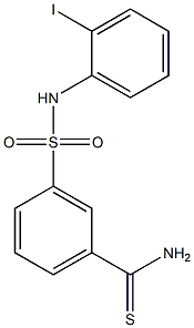 3-[(2-iodophenyl)sulfamoyl]benzene-1-carbothioamide 结构式