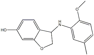 3-[(2-methoxy-5-methylphenyl)amino]-2,3-dihydro-1-benzofuran-6-ol 结构式