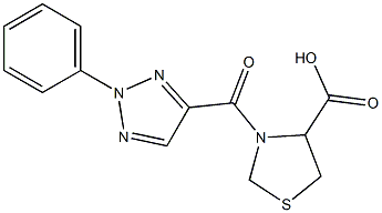 3-[(2-phenyl-2H-1,2,3-triazol-4-yl)carbonyl]-1,3-thiazolidine-4-carboxylic acid 结构式