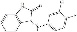 3-[(3-chloro-4-methylphenyl)amino]-2,3-dihydro-1H-indol-2-one 结构式