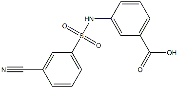 3-[(3-cyanobenzene)sulfonamido]benzoic acid 结构式