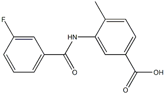 3-[(3-fluorobenzoyl)amino]-4-methylbenzoic acid 结构式