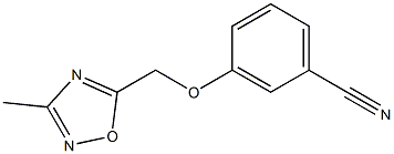 3-[(3-methyl-1,2,4-oxadiazol-5-yl)methoxy]benzonitrile 结构式