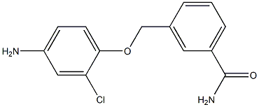 3-[(4-amino-2-chlorophenoxy)methyl]benzamide 结构式