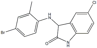 3-[(4-bromo-2-methylphenyl)amino]-5-chloro-2,3-dihydro-1H-indol-2-one 结构式