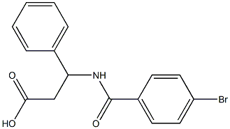 3-[(4-bromobenzoyl)amino]-3-phenylpropanoic acid 结构式