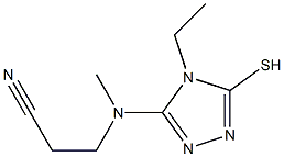 3-[(4-ethyl-5-mercapto-4H-1,2,4-triazol-3-yl)(methyl)amino]propanenitrile 结构式