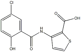 3-[(5-chloro-2-hydroxybenzene)amido]thiophene-2-carboxylic acid 结构式