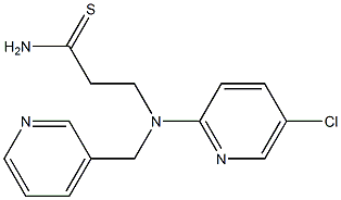 3-[(5-chloropyridin-2-yl)(pyridin-3-ylmethyl)amino]propanethioamide 结构式