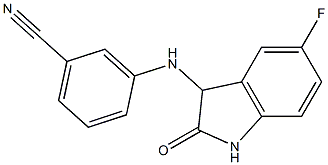 3-[(5-fluoro-2-oxo-2,3-dihydro-1H-indol-3-yl)amino]benzonitrile 结构式