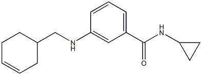 3-[(cyclohex-3-en-1-ylmethyl)amino]-N-cyclopropylbenzamide 结构式