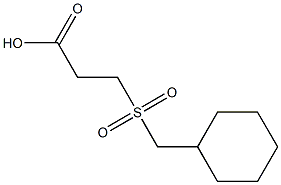 3-[(cyclohexylmethyl)sulfonyl]propanoic acid 结构式