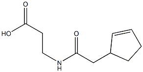 3-[(cyclopent-2-en-1-ylacetyl)amino]propanoic acid 结构式