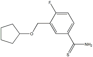 3-[(cyclopentyloxy)methyl]-4-fluorobenzenecarbothioamide 结构式