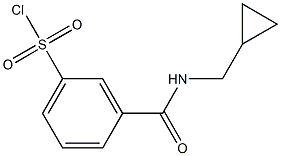 3-[(cyclopropylmethyl)carbamoyl]benzene-1-sulfonyl chloride 结构式