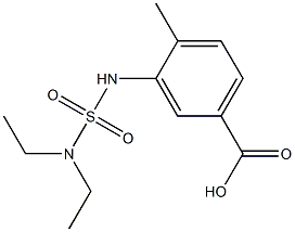 3-[(diethylsulfamoyl)amino]-4-methylbenzoic acid 结构式