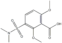 3-[(dimethylamino)sulfonyl]-2,6-dimethoxybenzoic acid 结构式